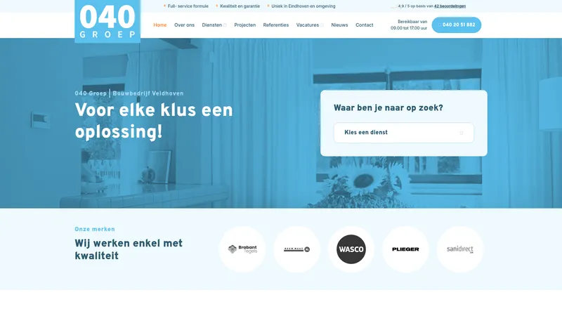 Website van 040 Groep