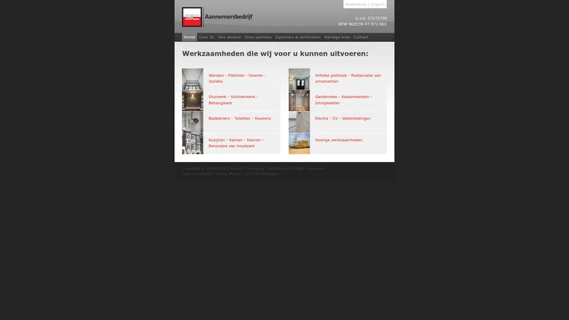 Website van 3C - Aannemersbedrijf