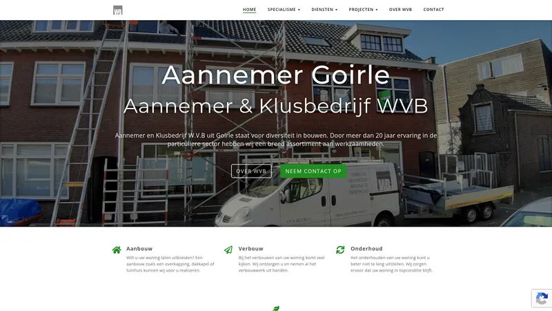 Website van Aannemer WVB
