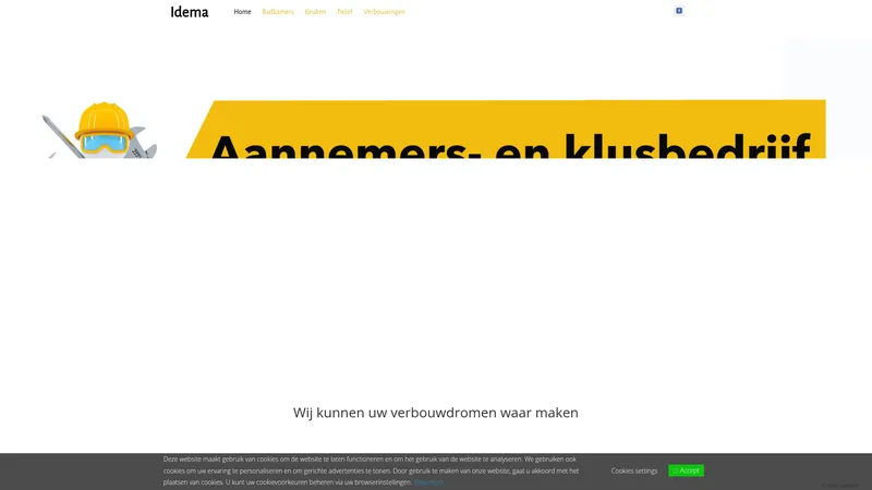 Website van Aannemers-en Klusbedrijf Idema