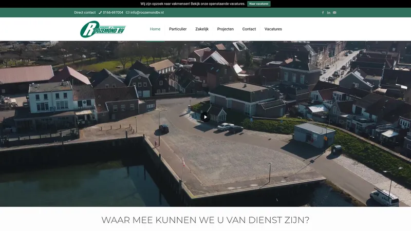 Website van Aannemers-en Timmerbedrijf Roozemond BV