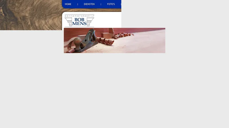 Website van Aannemersbedrijf Bob Mens