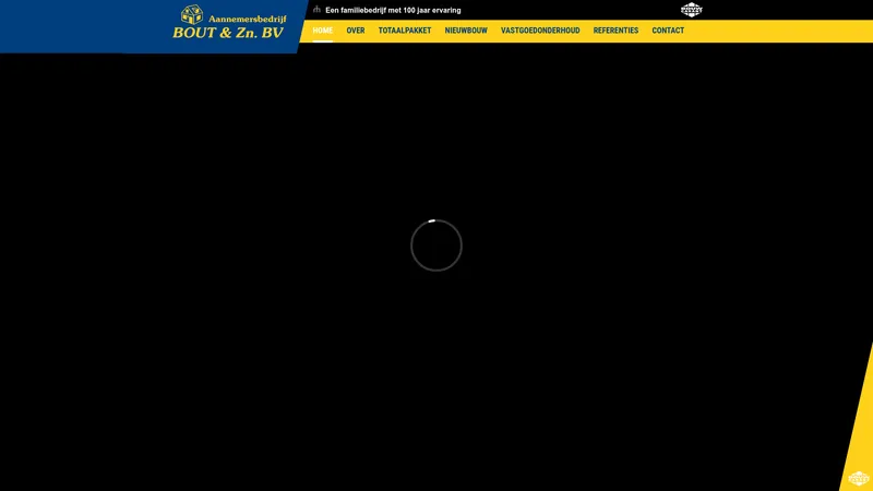 Website van Aannemersbedrijf Bout & Zonen BV