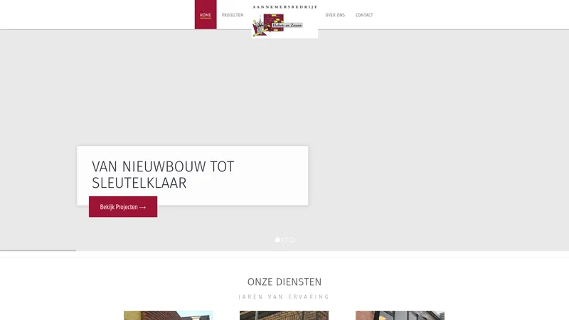 Website van Aannemersbedrijf Habets en Zonen V.O.F.