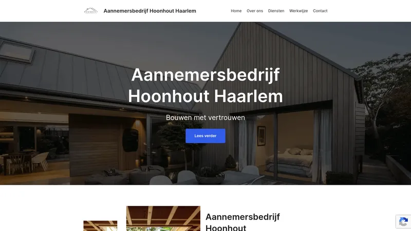 Website van Aannemersbedrijf J. Hoonhout B.V.