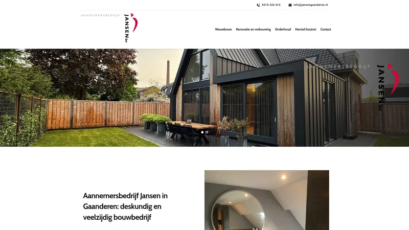 Website van Aannemersbedrijf Jansen Gaanderen B.V.