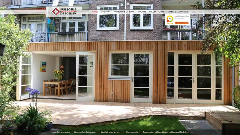 Website van Aannemersbedrijf Kuilboer En De Boer B.v.