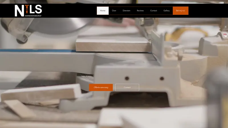 Website van Aannemersbedrijf Nils