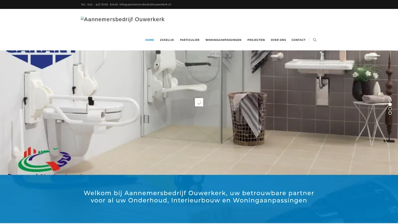 Website van Aannemersbedrijf Ouwerkerk