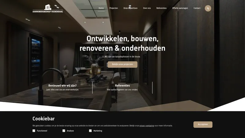 Website van Aannemersbedrijf Veenendaal