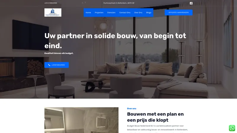 Website van Aanneming budget bouw Nederland