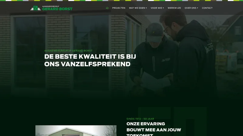 Website van Aannemingsbedrijf Gerard Borst