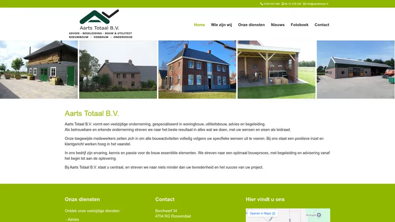 Website van Aarts Totaal B.V.