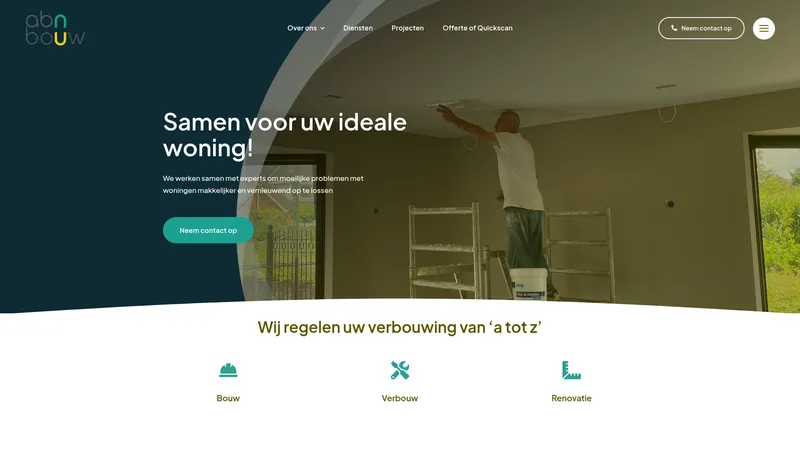 Website van ABN Bouw