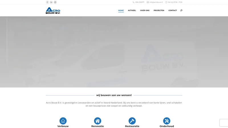 Website van Acrobouw