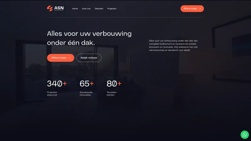 Website van Afbouw specialist Nederland