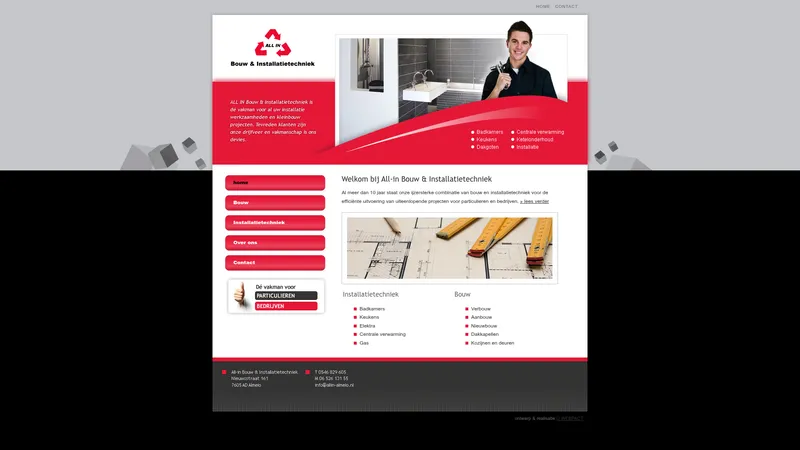 Website van All In Bouw & Installatietechniek