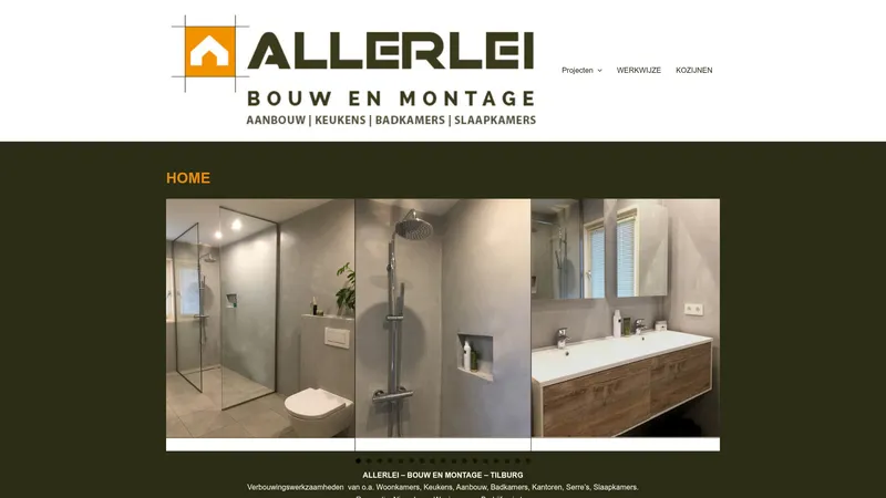 Website van Allerlei bouw en montage