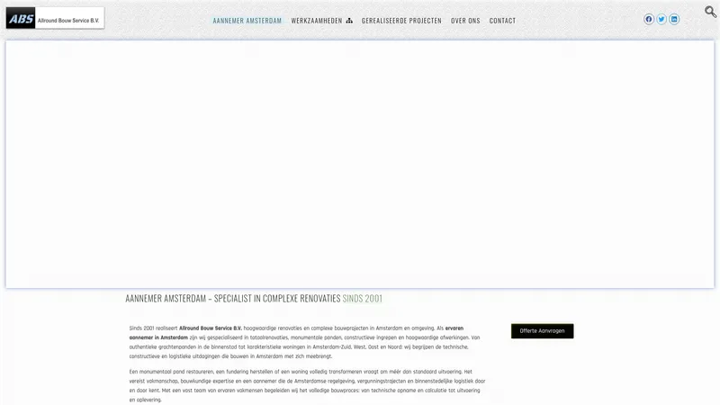 Website van Allround Bouw Service B.V.