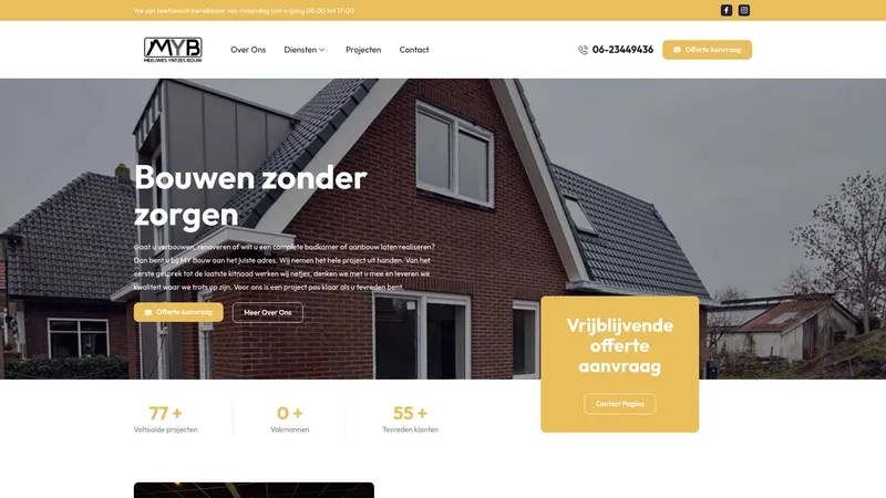 Website van ALLROUND BOUWBEDRIJF MEEUWES YNTZES