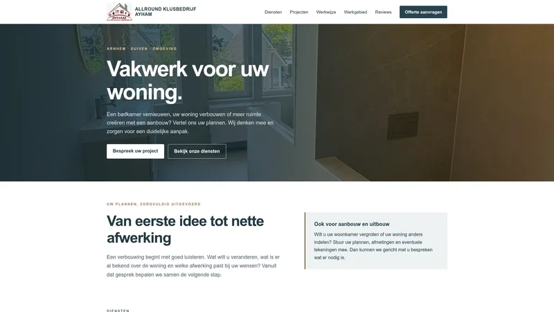 Website van Allround klusbedrijf Ayham