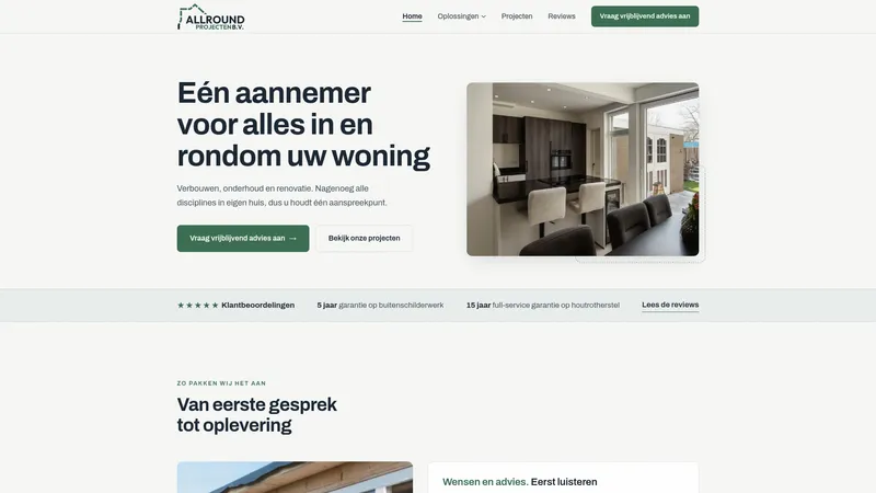 Website van Allround Projecten BV / Uwzolderindeling.nl