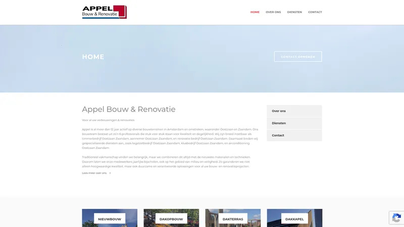 Website van Appel bouw