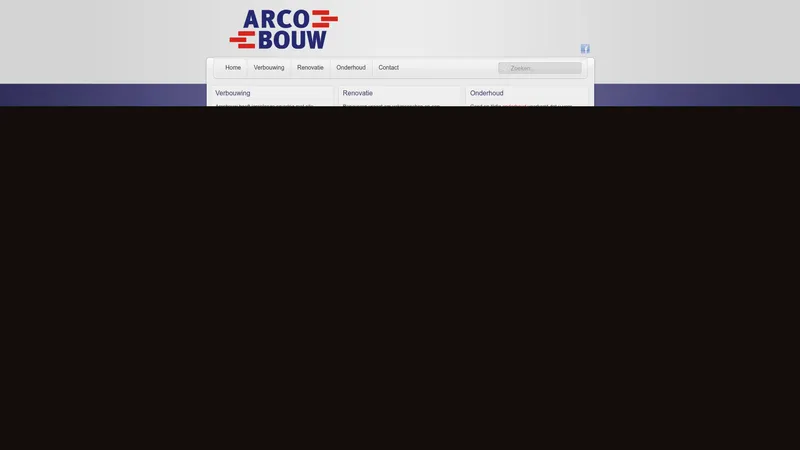 Website van Arco Aannemersbedrijf