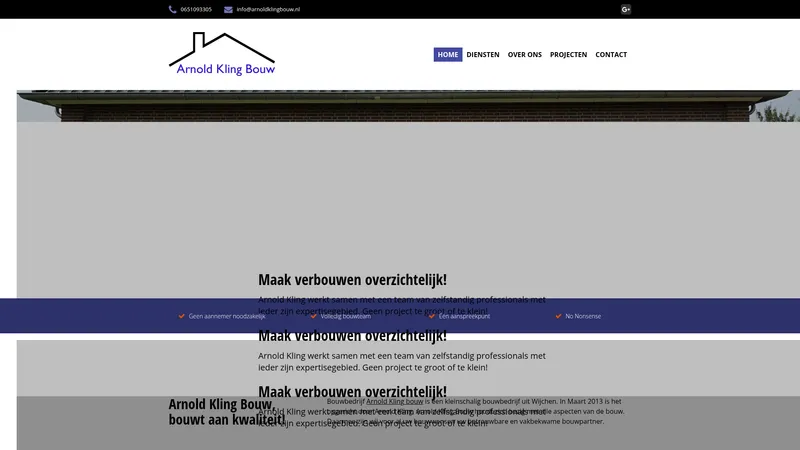 Website van Arnold Kling bouw