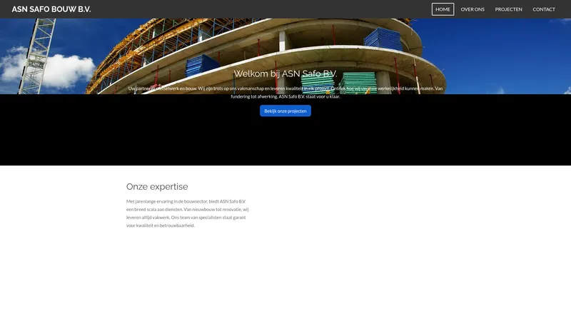 Website van ASN Safo Bouw B.V.