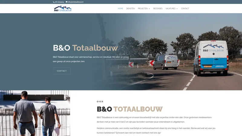 Website van B&O Totaalbouw