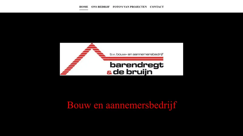 Website van B.V. Bouw- en Aannemersbedrijf Barendregt & De Bruijn