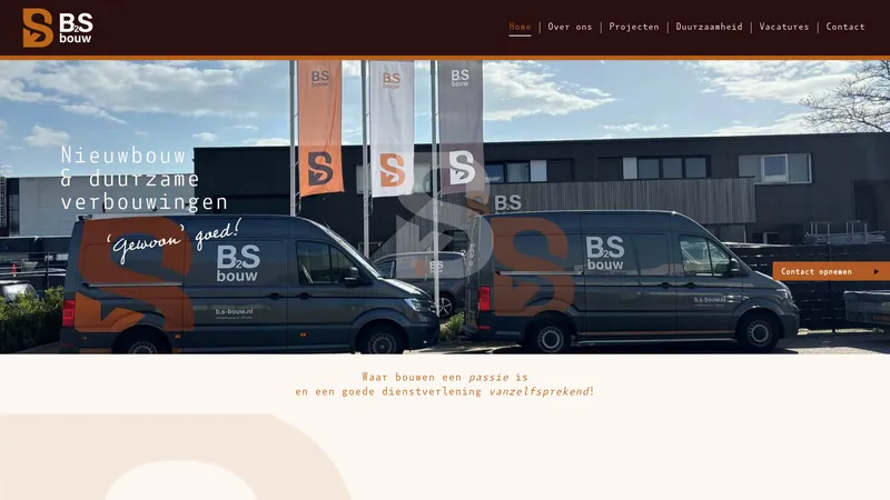 Website van B2S Bouw