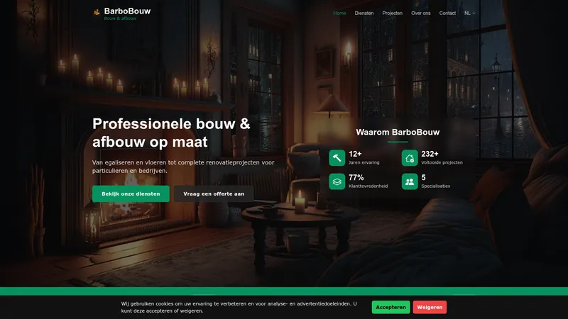 Website van Barbo Bouw