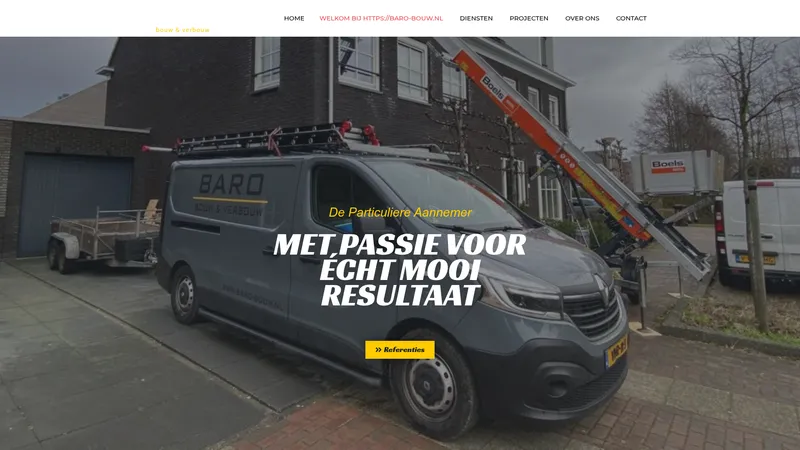 Website van Baro Bouw & Verbouw