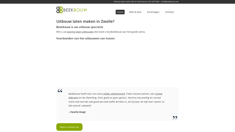 Website van Beekbouw