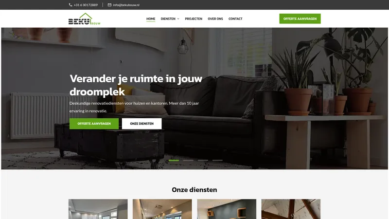 Website van Beku bouw