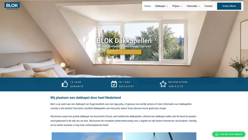 Website van Blok-Dakkapellen