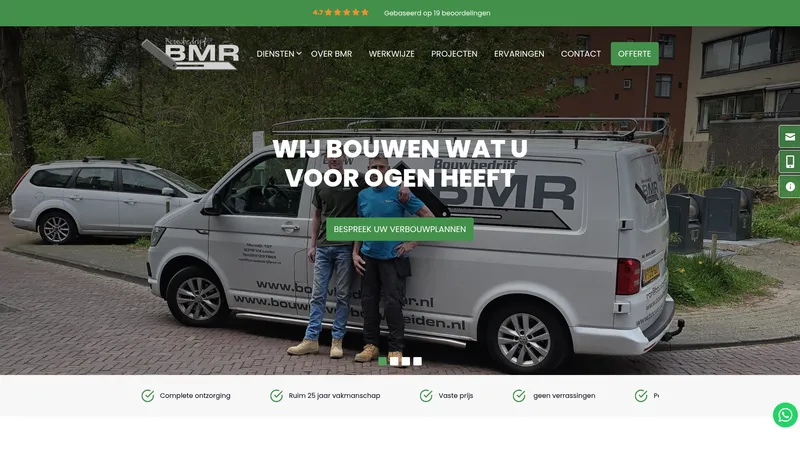 Website van BMR Leiden
