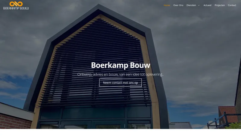 Website van Boerkamp Bouw B.V.