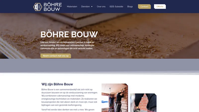 Website van Böhre bouw