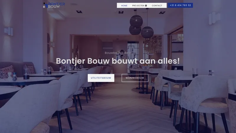 Website van Bontjer Bouw