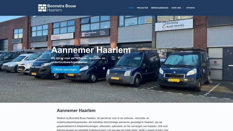 Website van Boonstra Bouw B.V.