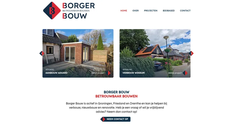 Website van Borger Bouw
