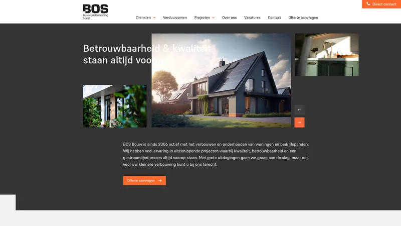 Website van BOS Bouw (Bouwonderneming Soest)