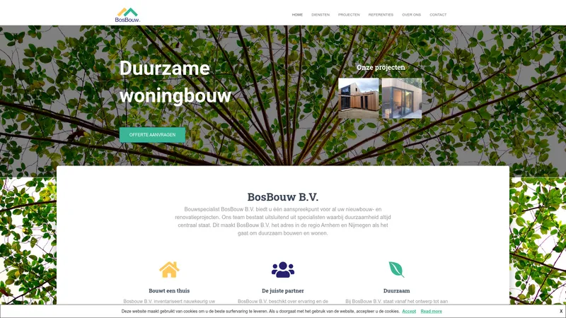 Website van BosBouw B.V.