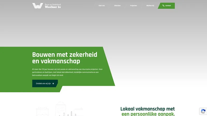 Website van Bouw- en Onderhoud Waalboer B.V.