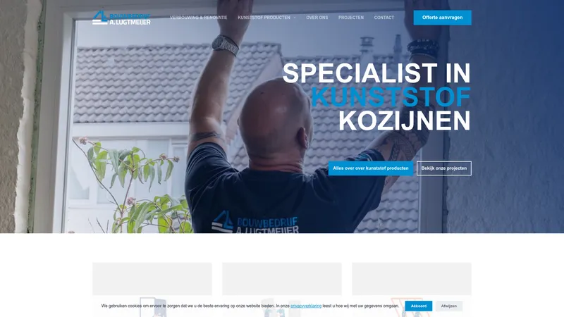 Website van Bouwbedrijf A. Lugtmeijer