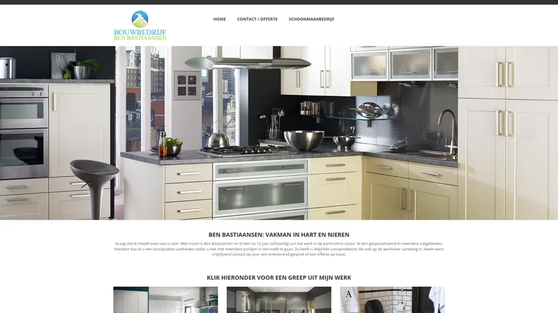 Website van Bouwbedrijf B. Bastiaansen