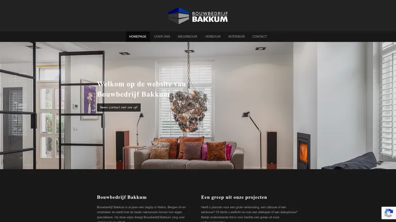 Website van Bouwbedrijf Bakkum